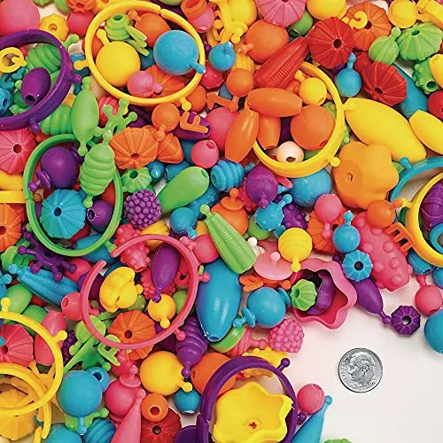 1000  Snap Pop Beads for Girls Toys - Kids Jewelry Making Kit Pop-Bead Art and Craft Kits DIY Bracelets Necklace and Rings Toy for Age 3 4 5 6 7 8