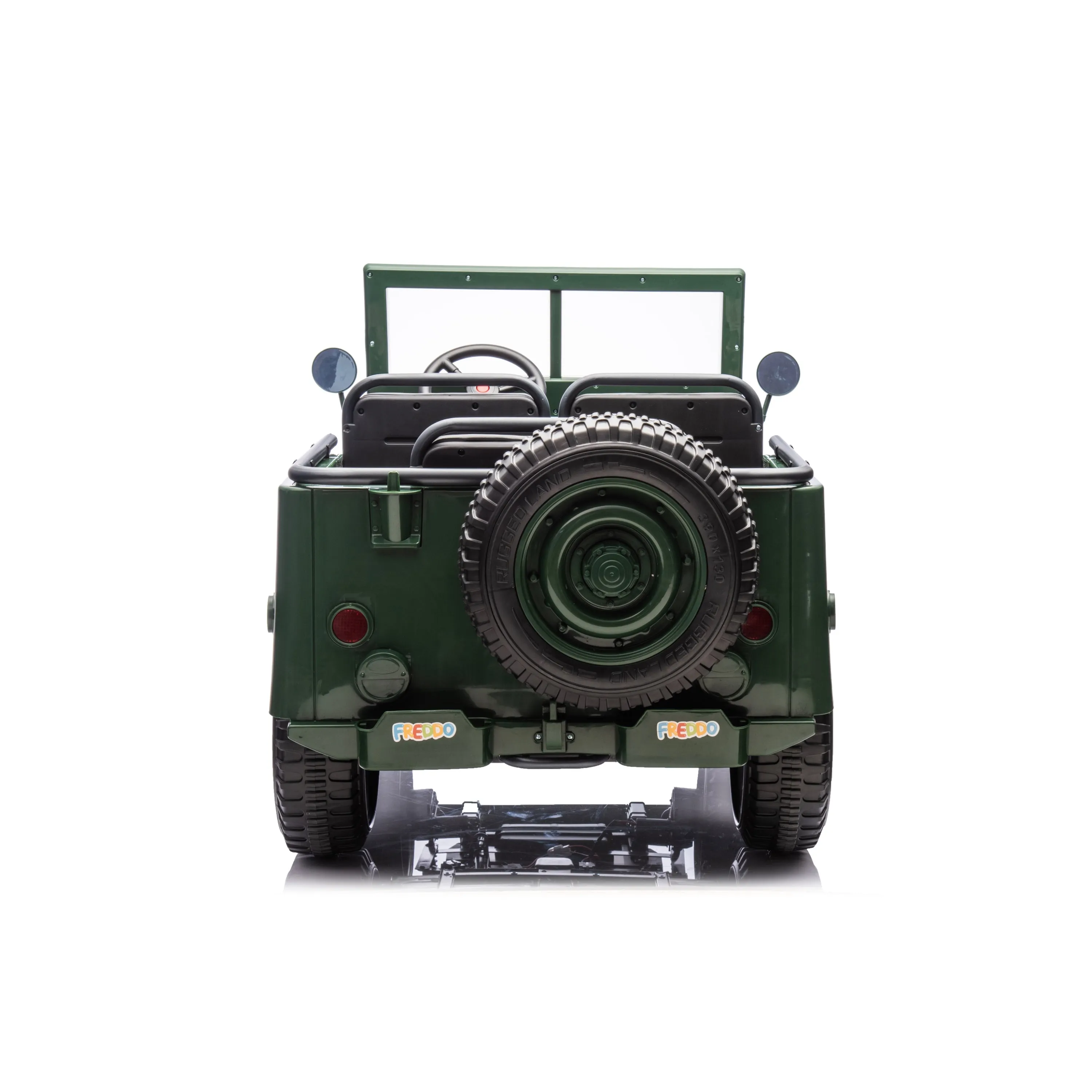 24V Military Willy Jeep 3 Seater Electric Ride On