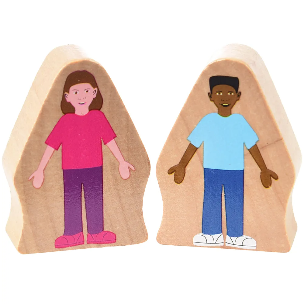 25-Piece Wooden Community Helpers Set | Diverse Figures for Block Play