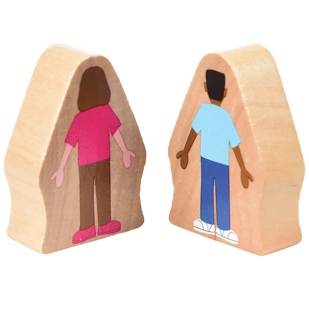 25-Piece Wooden Community Helpers Set | Diverse Figures for Block Play