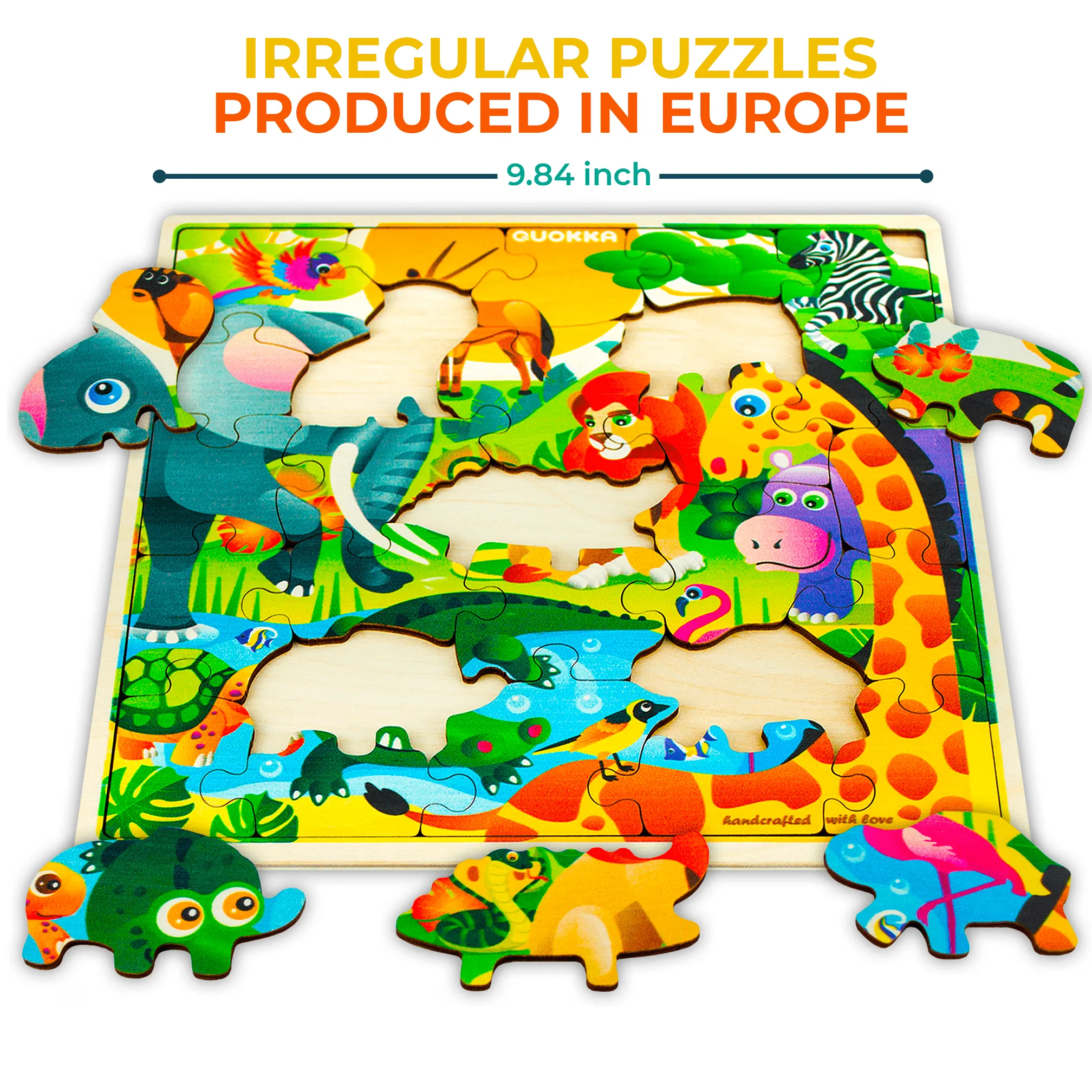 28 Pieces Wooden Puzzles for Kids | Africa Animals