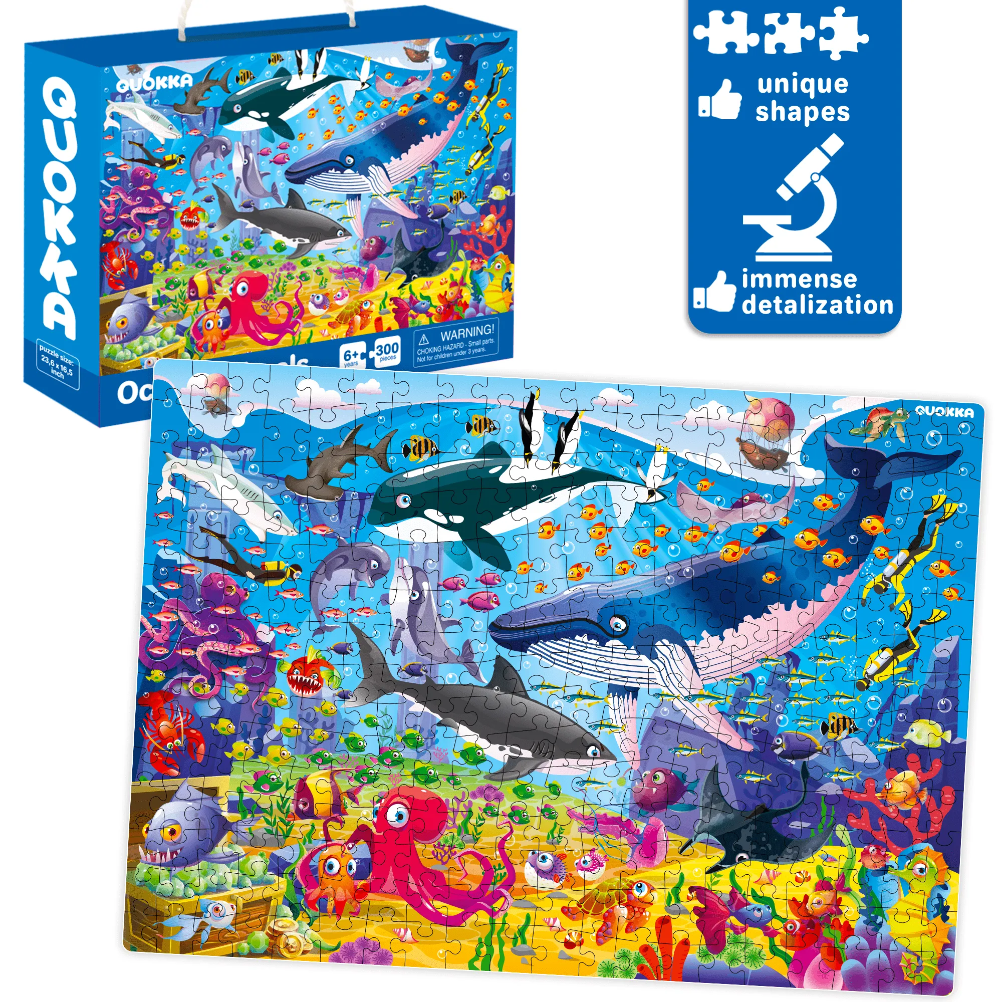 300 Pcs Puzzles for Kids | Ocean, Insects & Forest