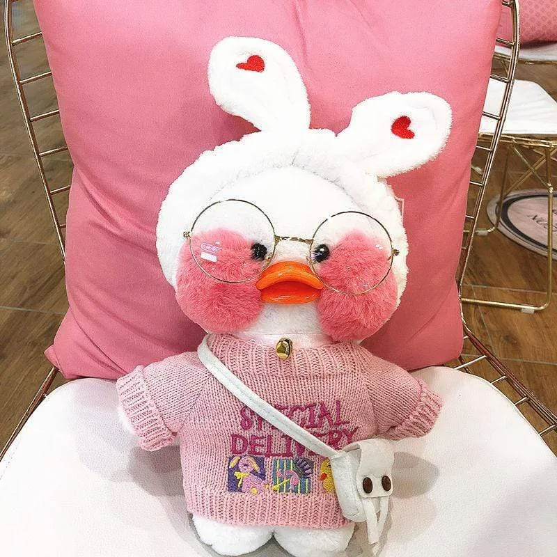 30CM Pink LaLafanfan Kawaii Cafe Mimi Yellow Duck Plush Toy Cute Stuffed Doll Soft Animal Dolls Kids Toys Birthday Gift for girl