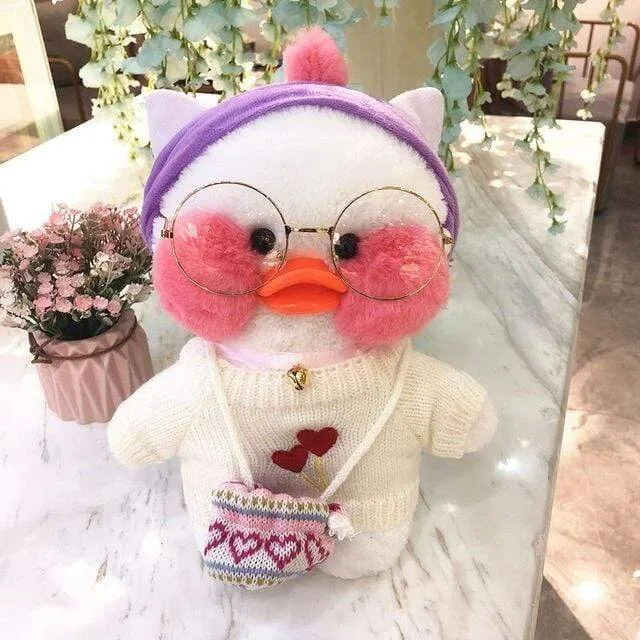 30CM Pink LaLafanfan Kawaii Cafe Mimi Yellow Duck Plush Toy Cute Stuffed Doll Soft Animal Dolls Kids Toys Birthday Gift for girl