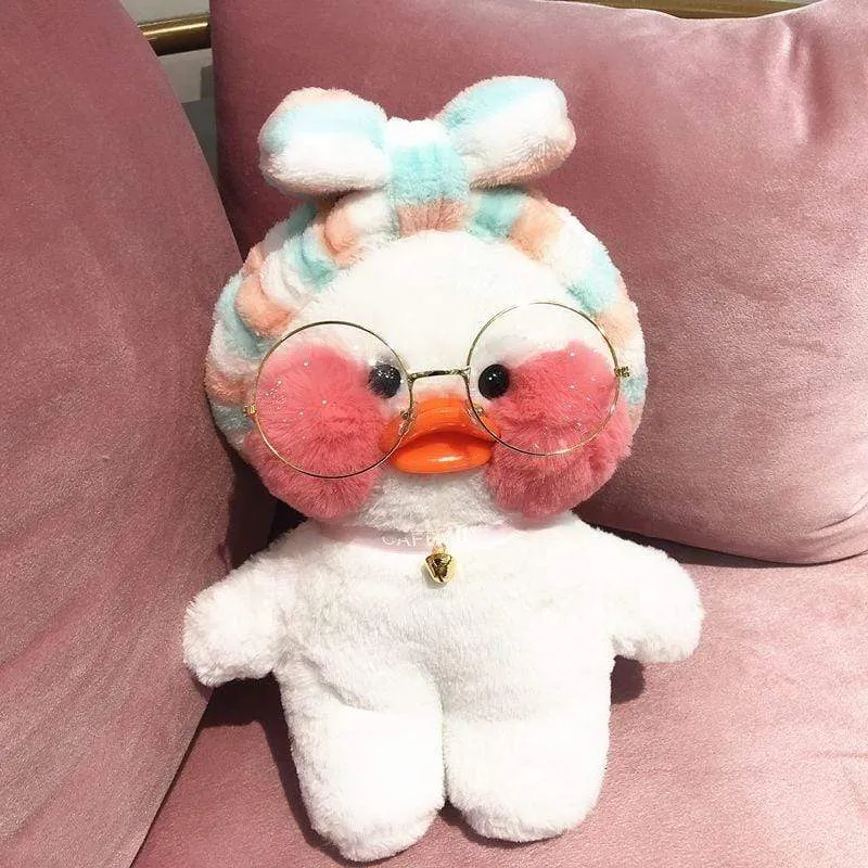 30CM Pink LaLafanfan Kawaii Cafe Mimi Yellow Duck Plush Toy Cute Stuffed Doll Soft Animal Dolls Kids Toys Birthday Gift for girl