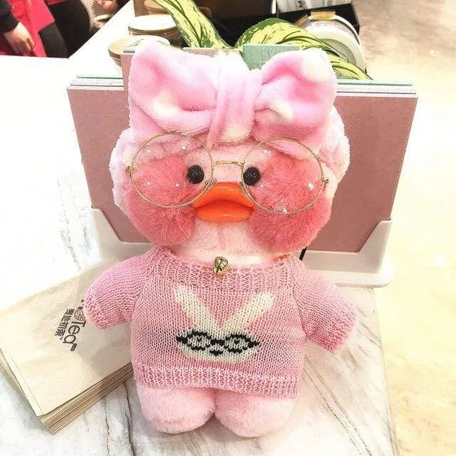 30CM Pink LaLafanfan Kawaii Cafe Mimi Yellow Duck Plush Toy Cute Stuffed Doll Soft Animal Dolls Kids Toys Birthday Gift for girl