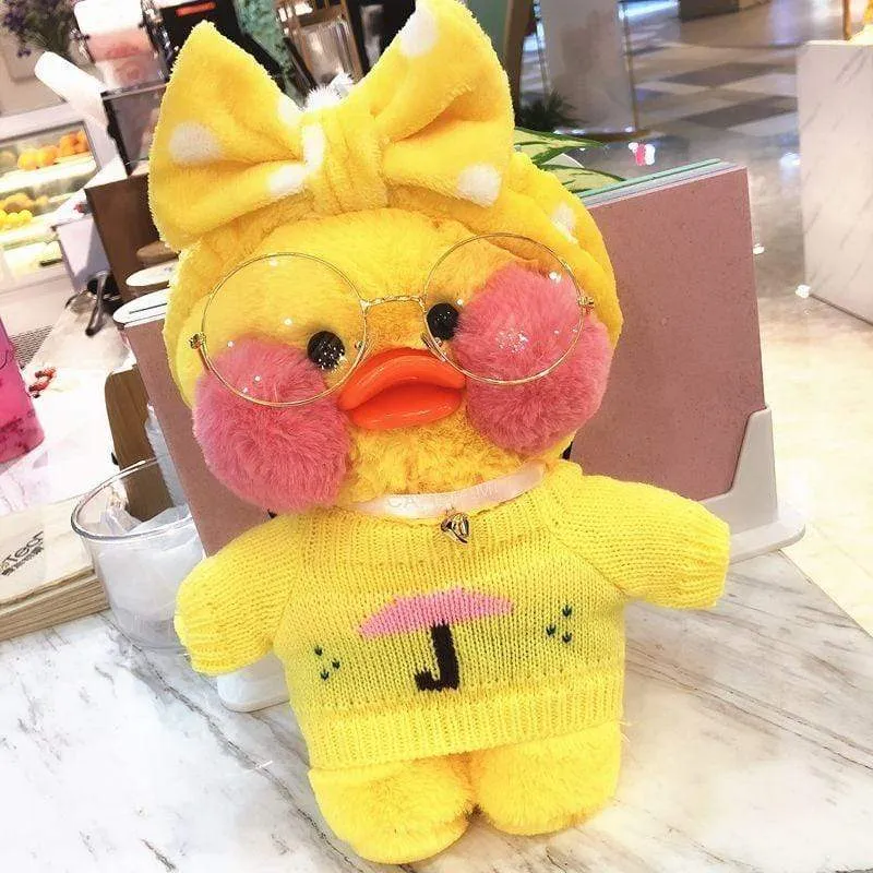 30CM Pink LaLafanfan Kawaii Cafe Mimi Yellow Duck Plush Toy Cute Stuffed Doll Soft Animal Dolls Kids Toys Birthday Gift for girl