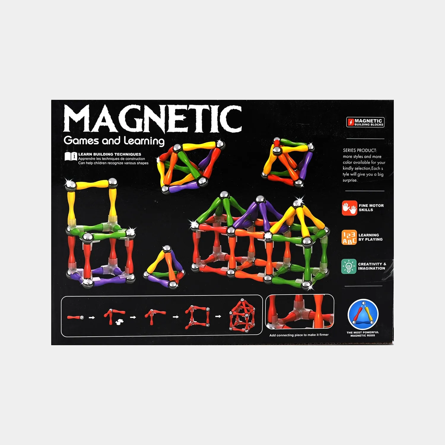 3D Magnetic Learning Building Blocks 90Pcs