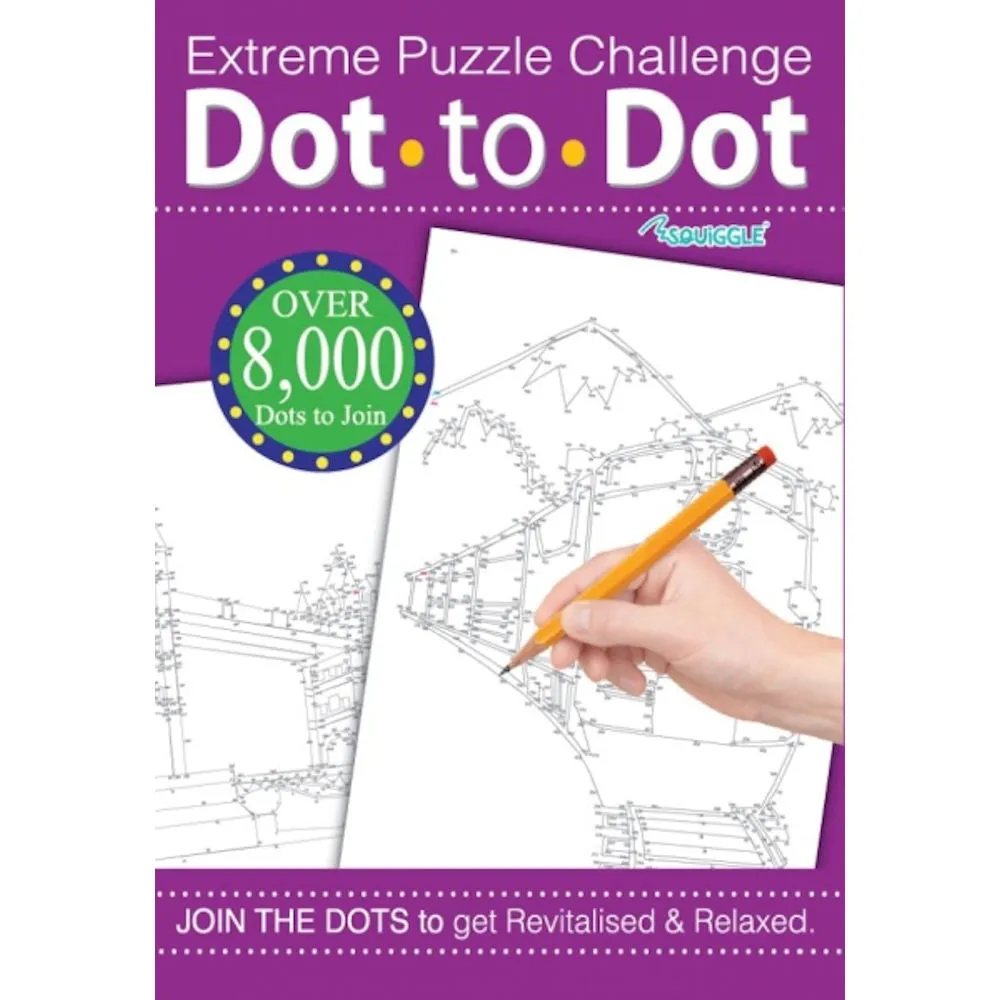 A4 Extreme Dot-to-Dot - Assorted Challenging Puzzles High Quality Relaxing Brain Teasers