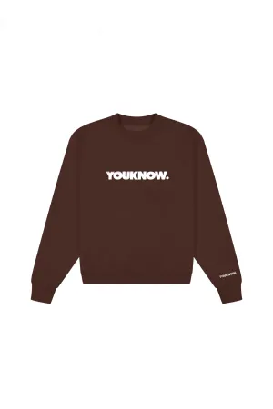 BLOCK CREWNECK | BROWN