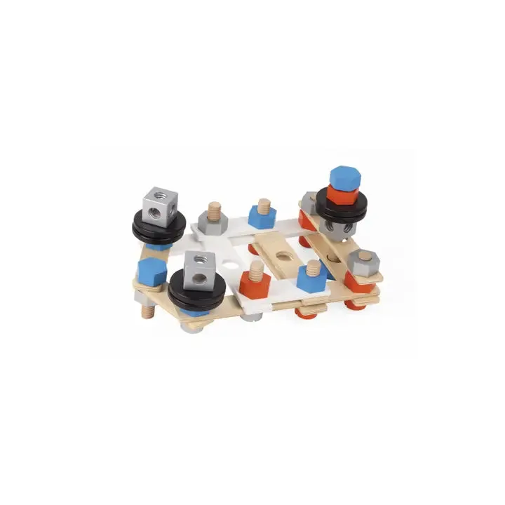 Brico'kids Gear Barrel 50 Piece Wood Construction Toy