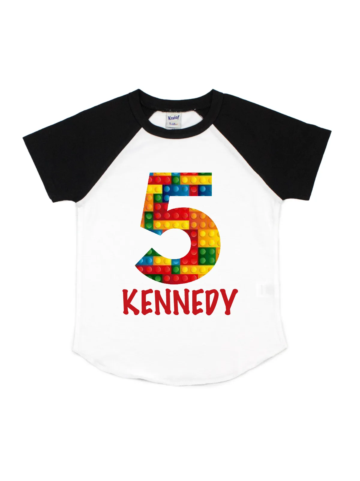 Building Blocks Birthday Raglan Shirt - Personalized