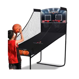 CINCINNATI GAMES Ultra Basketball Game Basketball Arcade Game Indoor with LED Electronic Scorer and Timer 8 Individual Games with Sound Effects