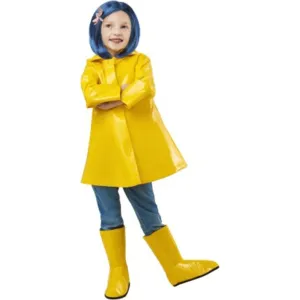 Coraline Costume for Kids, Yellow Coat