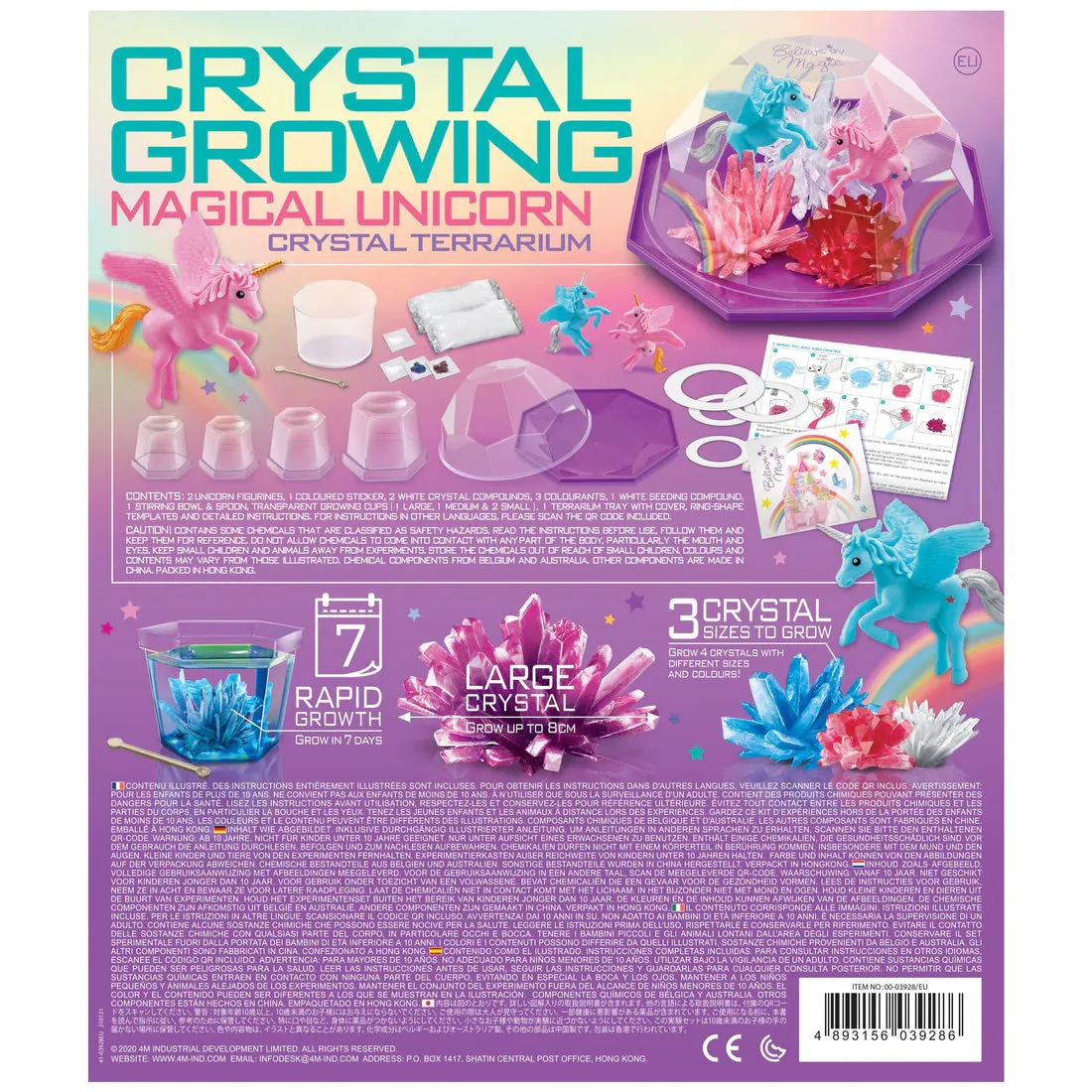 Crystal Growing Unicorn Terrarium STEM Educational Toy