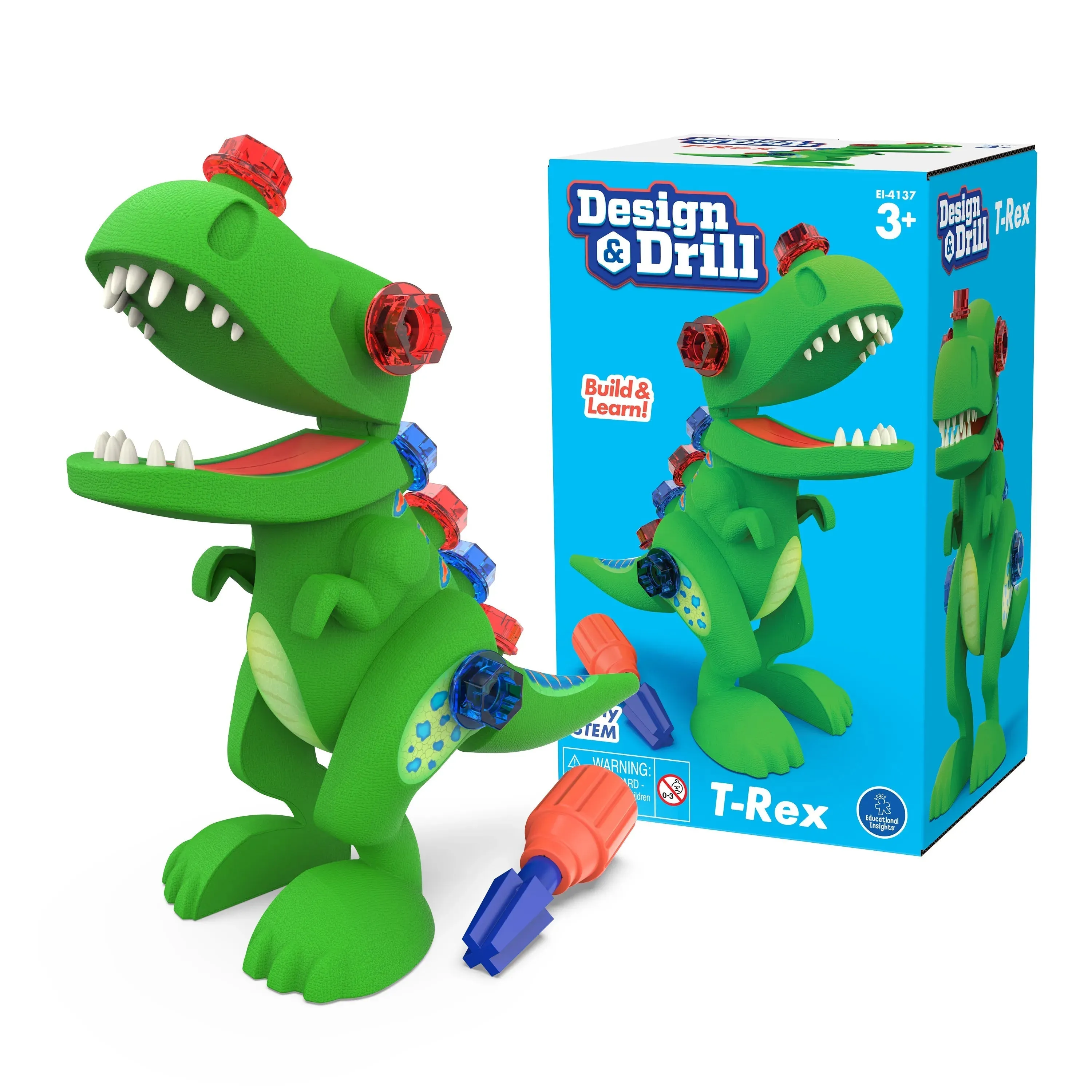 Educational Insights - Design & Drill T-Rex - Building Toy