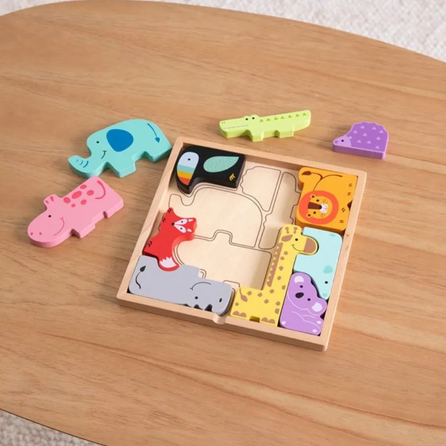 Fat Brain Toys - Animal Block Puzzle