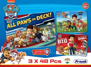 Frank Paw Patrol - 3 x 48pcs Jigsaw Puzzles for 5 Years and Above