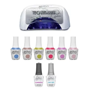 Gelish Up In The Air Summer Combo - Collection Gel Kit & 18G Light Plus Unplugged