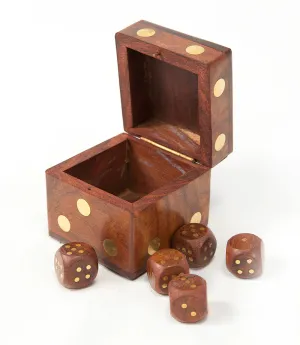 Handcrafted Wooden Dice Box Set