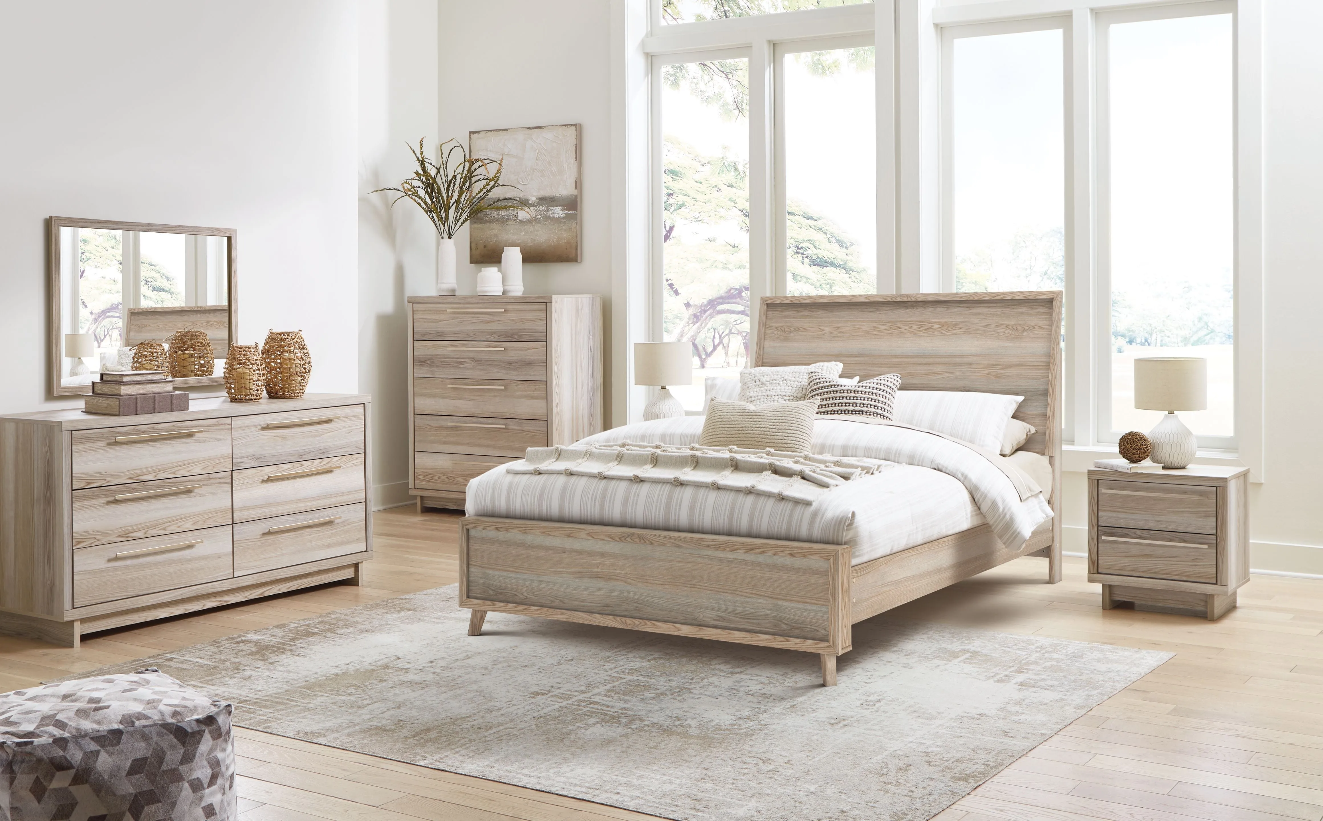 Hasbrick - Panel Bedroom Set With Framed Panel Footboard