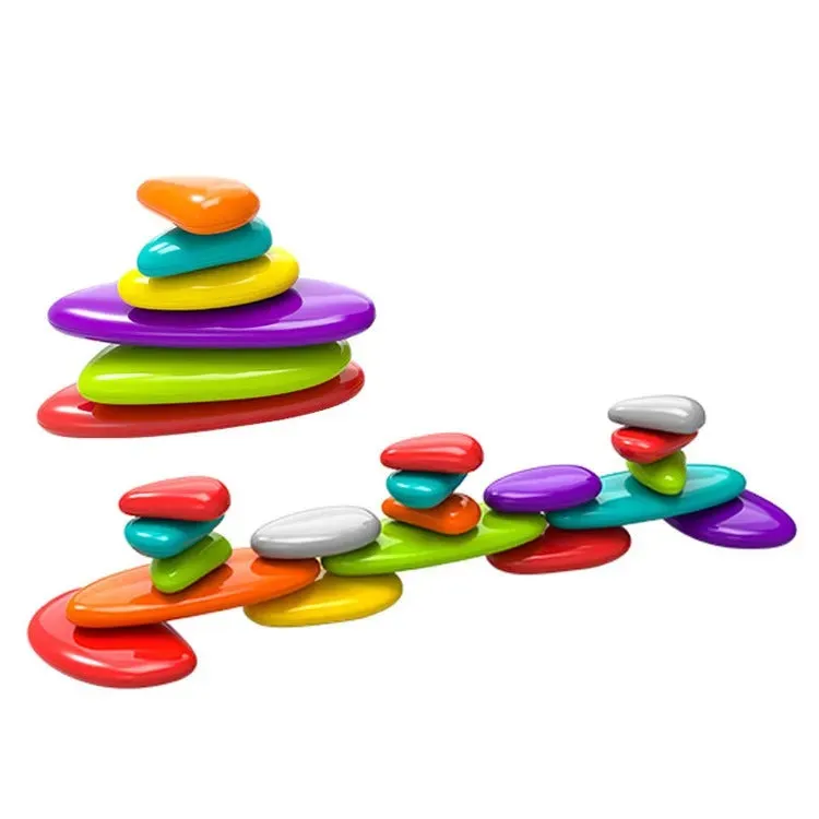 Interesting Colored Pebbles Stacking Blocks 18 Pieces - 044