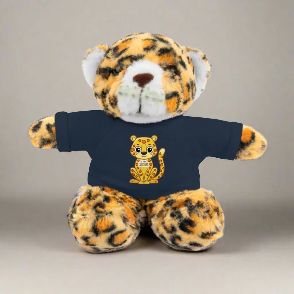 Jaguar Stuffie wears a shirt with a Jaguar 'I am Strong' Cool Stuff Stuffies