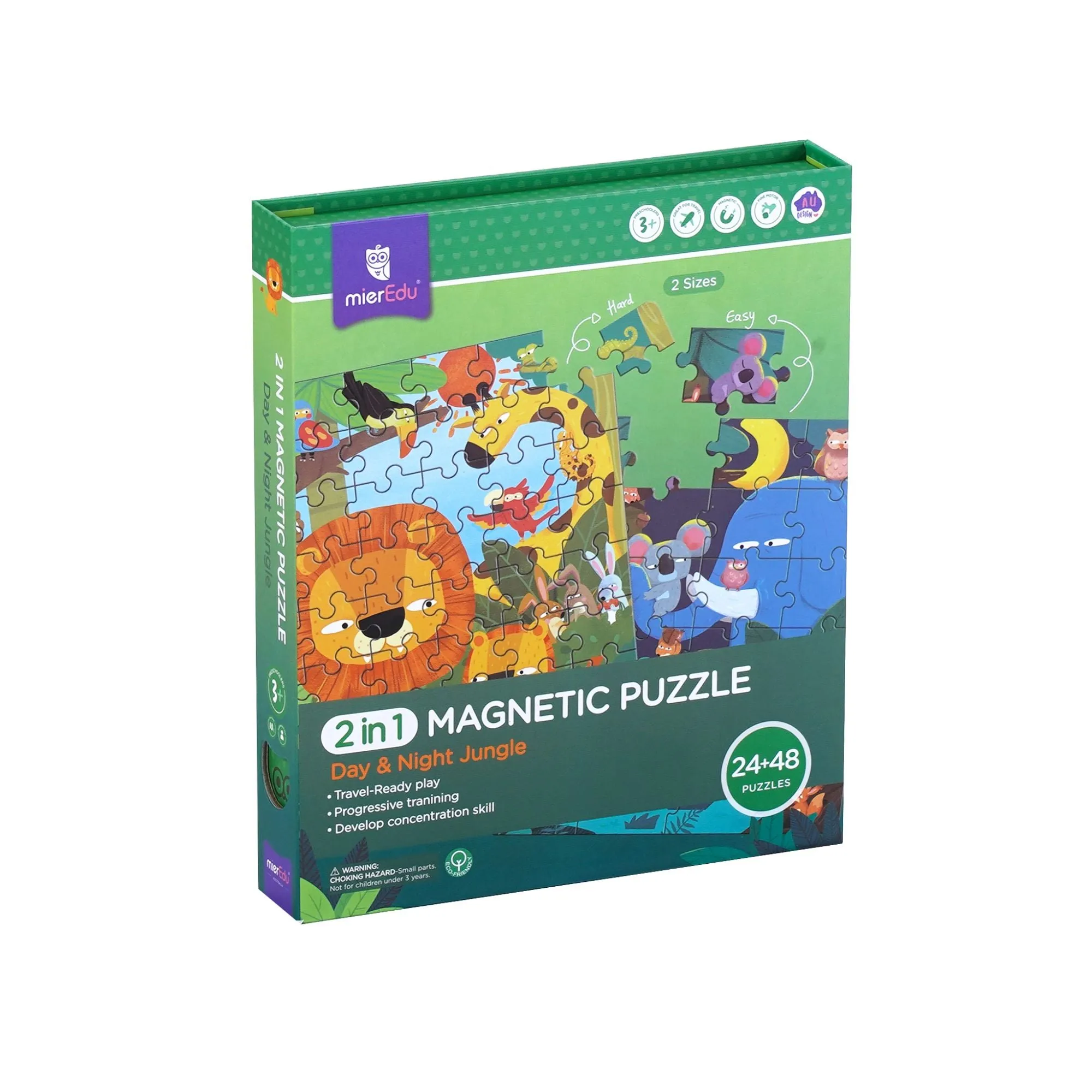 MierEdu 2-In-1 Magnetic Puzzles - Jungle