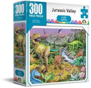 MJM Crown 300 Piece Puzzle Ruby Series Jurassic Valley