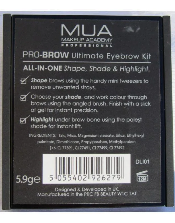 MUA - PRO-BROW Ultimate Eyebrow Kit