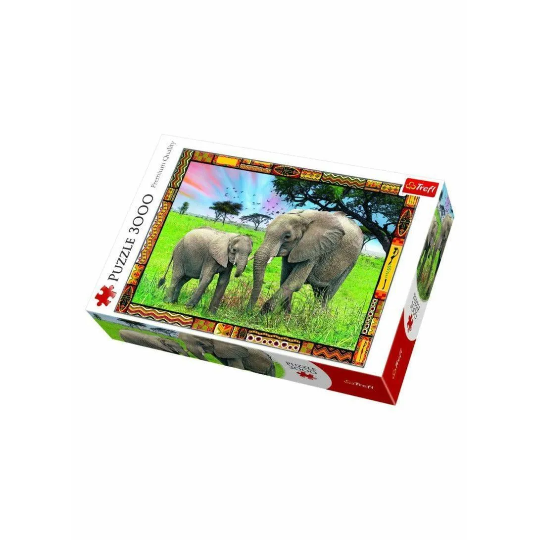 Mum And Baby Elephant Puzzle (3000 Piece)