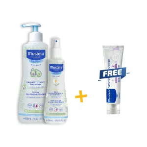 Mustela Bundle Buy 1 Cleansing Water and Refreshing Water Get a Diaper Cream For FREE