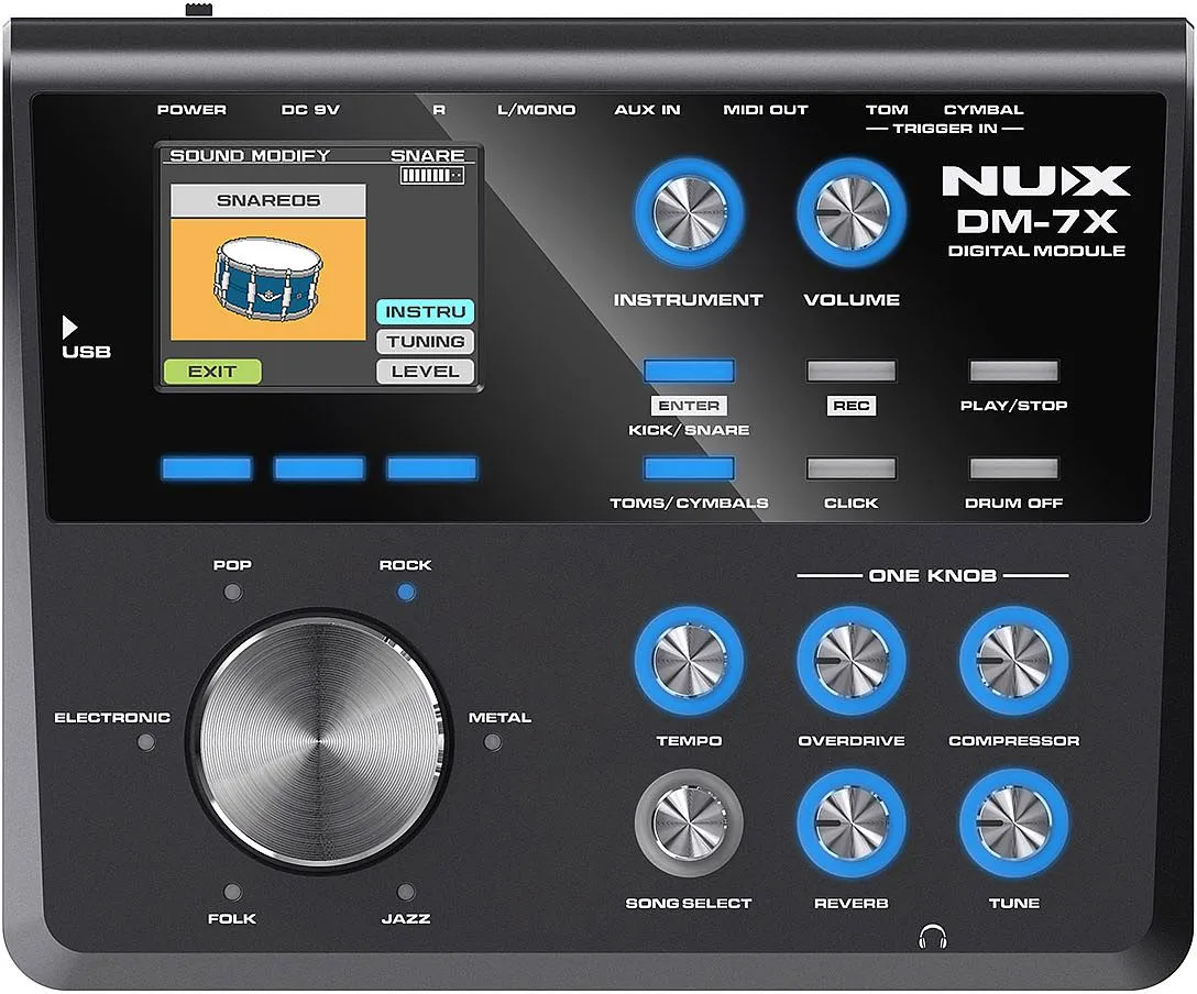 NuX DM-7X Professional Digital Drum Set with All Mesh Heads