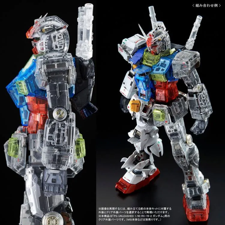 PG Unleashed RX-78-2 Gundam (Clear Color Body) Exclusive Accessory Set - P-Bandai Exclusive