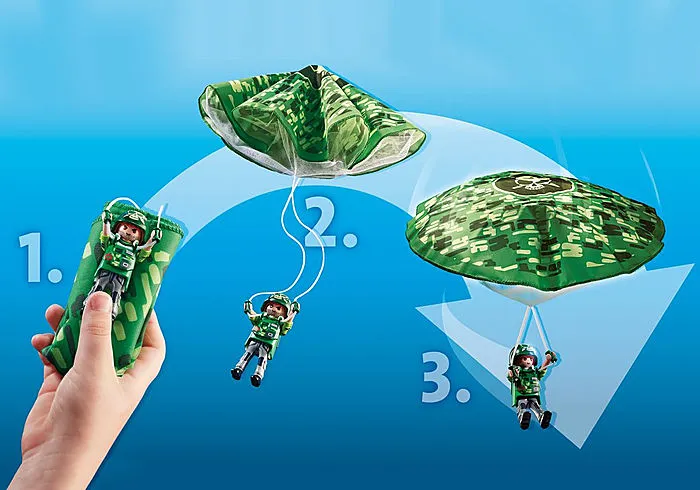 Playmobil City Action Police Parachute Search