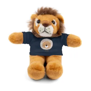 Plush Lion Stuffie wearing a shirt with a Lion Head Cool Stuff Stuffies