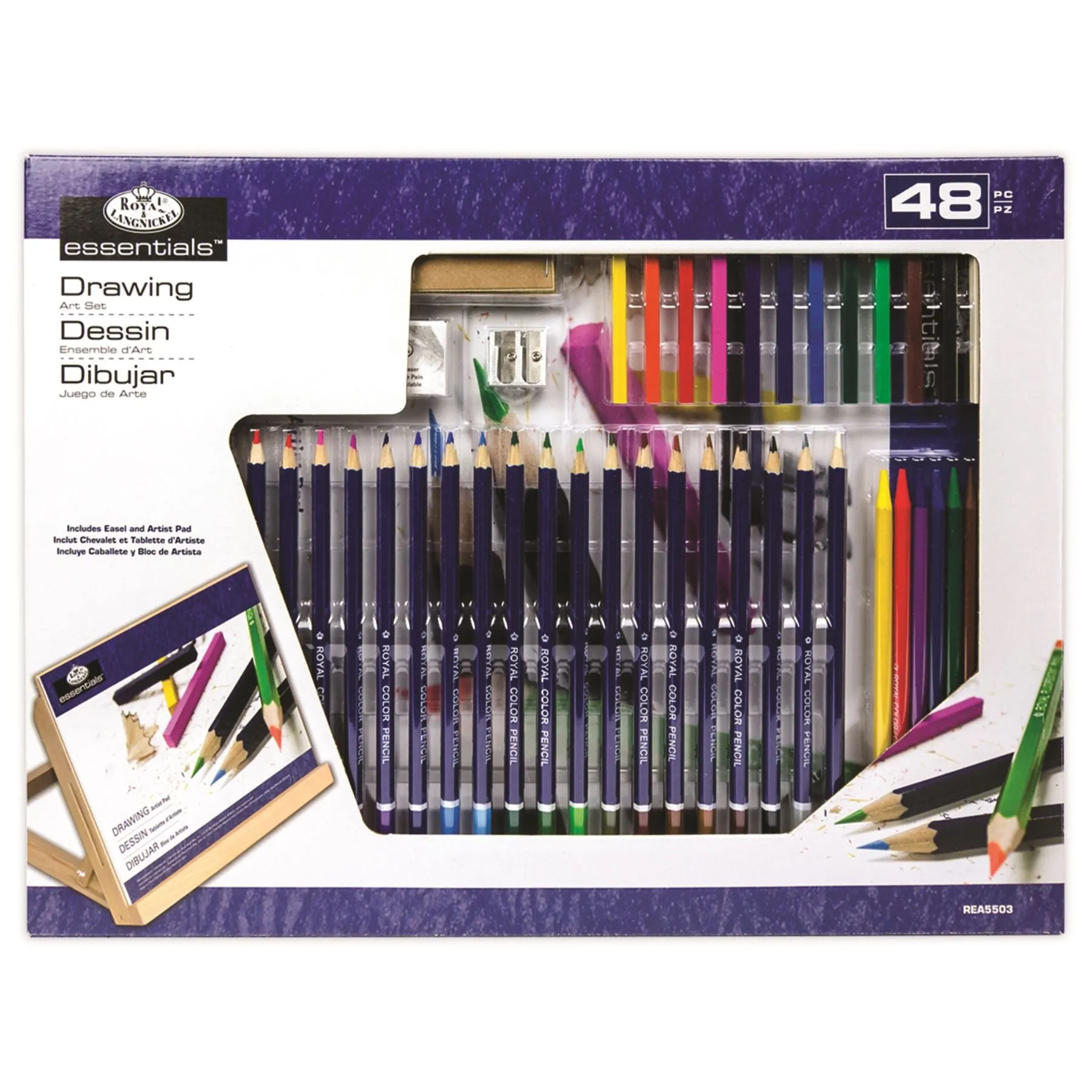 Royal Brush Essential 48 Piece Drawing Art Set