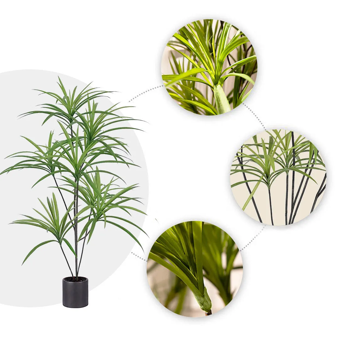 SOGA 120cm Artificial Natural Green Dracaena Dragon Tree Fake Tropical Indoor Plant Home Office Decor