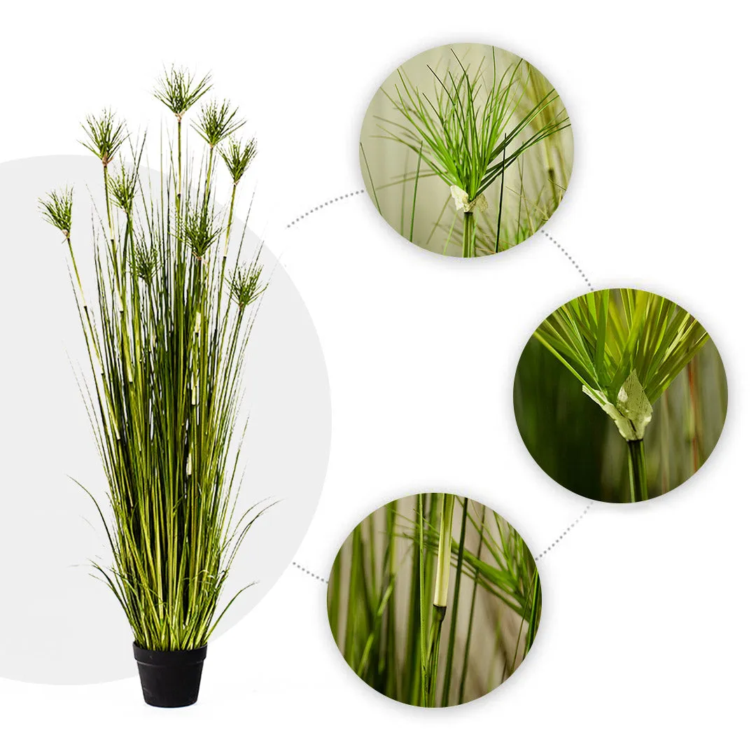 SOGA 150cm Green Artificial Indoor Potted Papyrus Plant Tree Fake Simulation Decorative