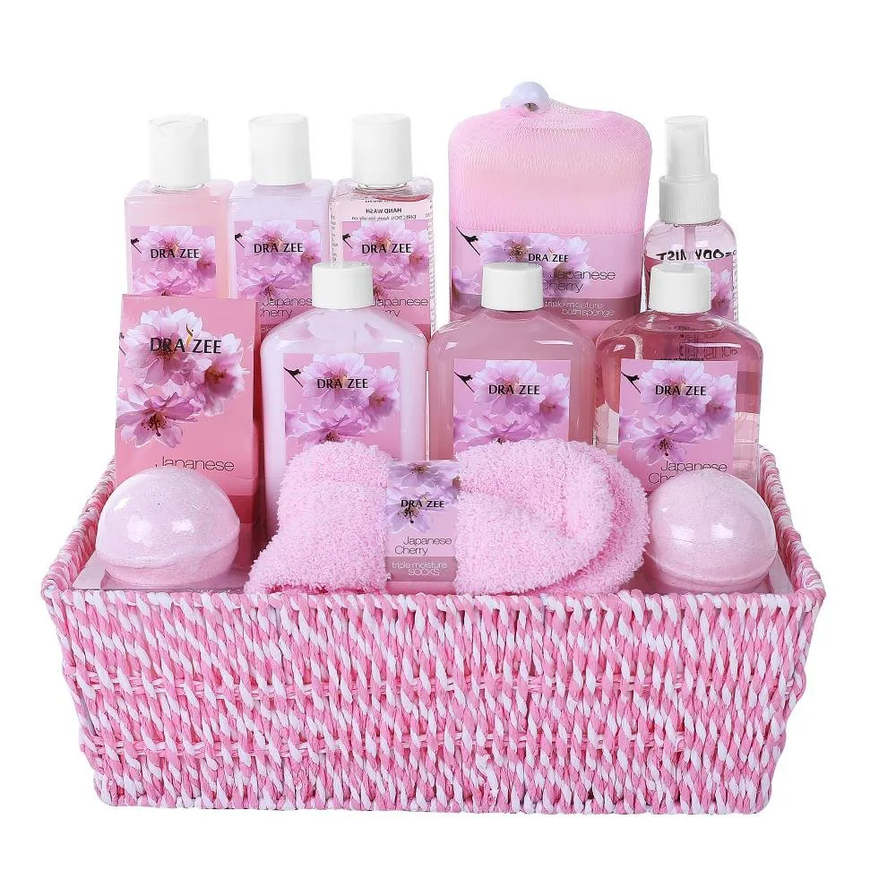 Spa Basket for Women W/Refreshing “Seductive Vanilla” Fragrance by Draizee- #1 Best Gift for Valentine – Luxury Bath & Body Set Includes 100% Natural Cream’S Lotion’S & Much More!