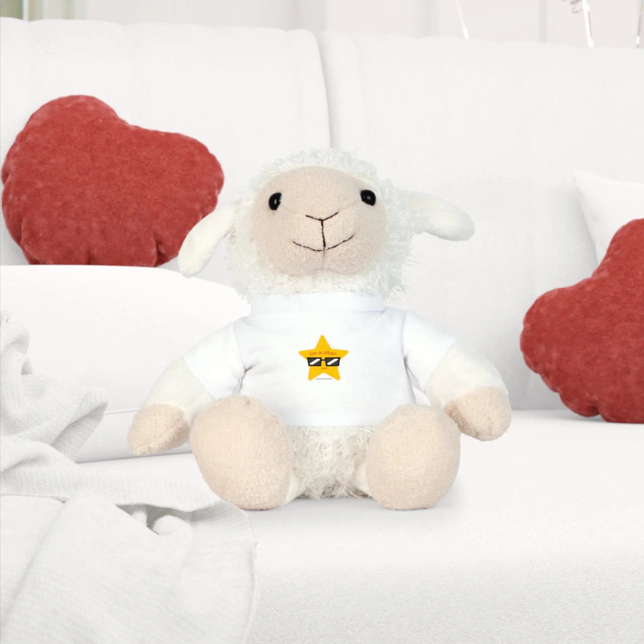 Star Sheep Soft and Cuddly Stuffed Animal with removable Tee