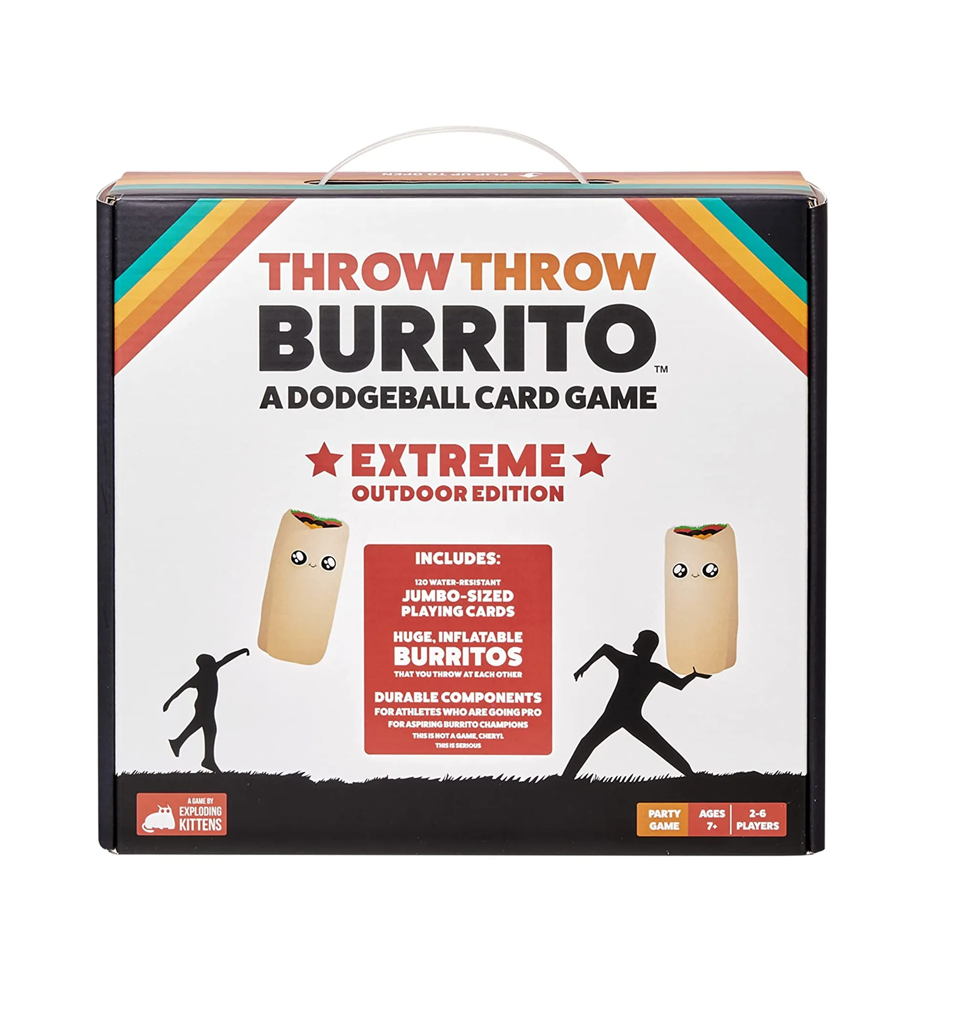 Throw Throw Burrito by Exploding Kittens Extreme Outdoor Edition A Dodgeball Card Game Family Friendly Party Card Games for Adults Teens & Kids