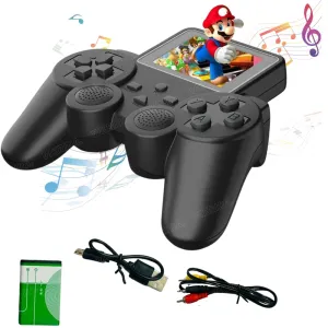 VikriDA Video Games for Kids 500 in 1 Controller Gamepad Video Game| Wireless Controller TV Attachable Video Player - Black