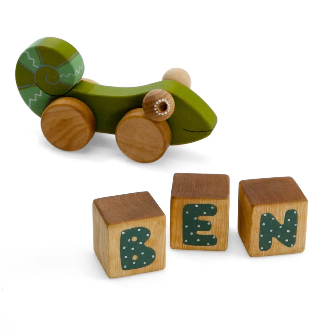 Wooden Name Letter Blocks Kids Toy