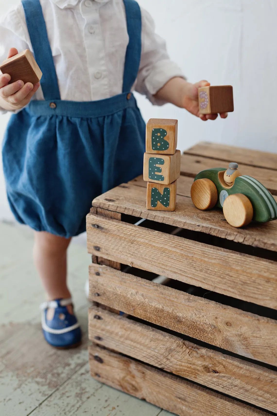 Wooden Name Letter Blocks Kids Toy