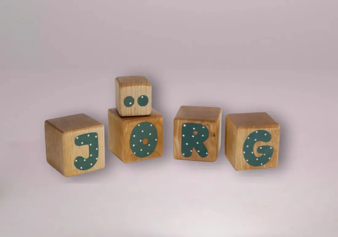 Wooden Name Letter Blocks Kids Toy