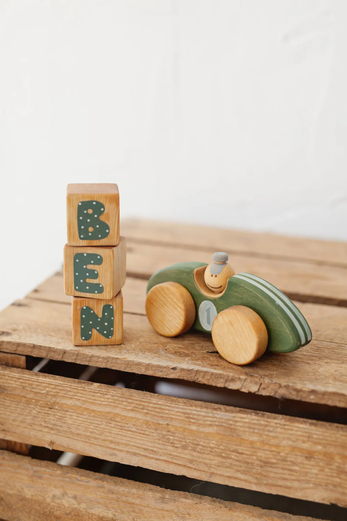 Wooden Name Letter Blocks Kids Toy