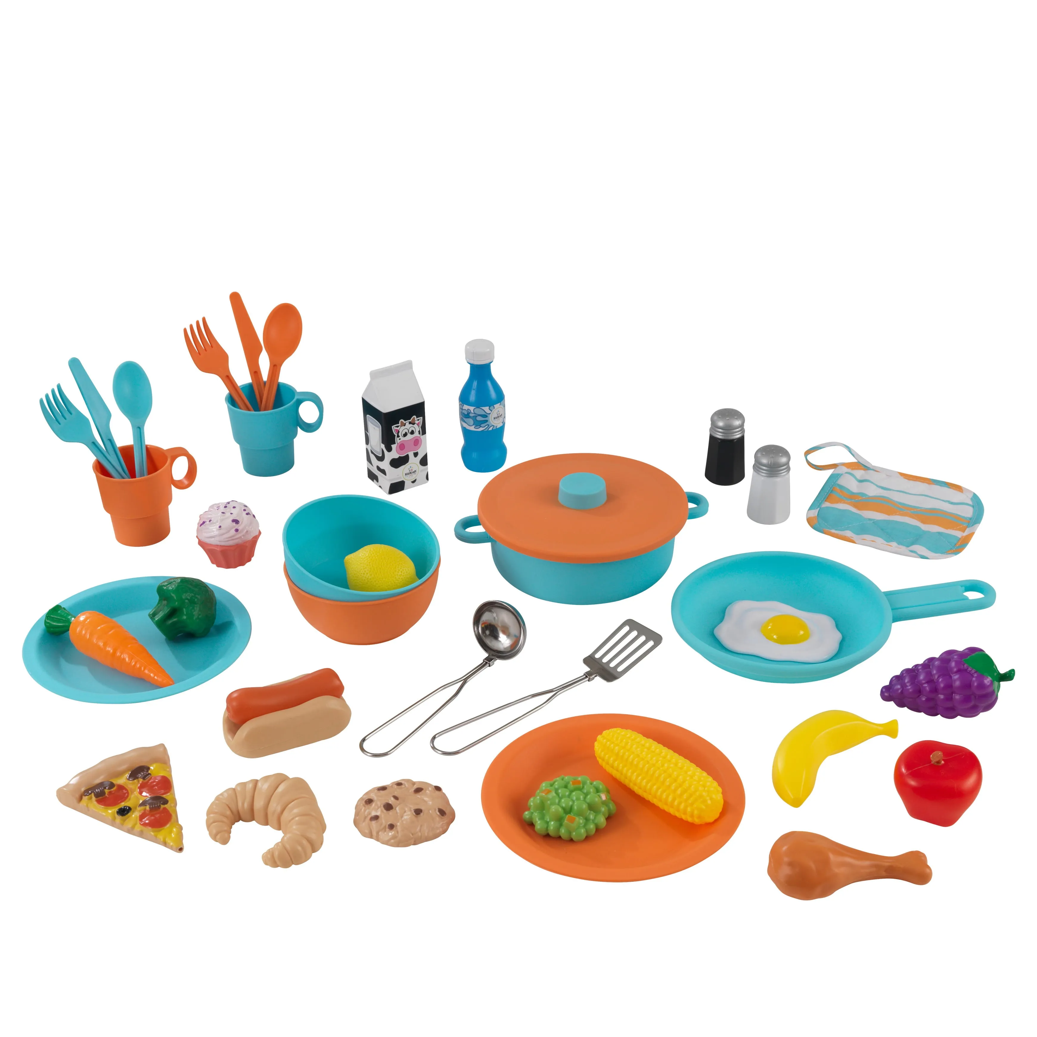 Wooden Play Kitchen Play Set with 38 Piece Accessory